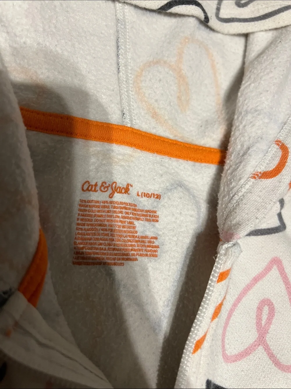 Cat and Jack girls zip up jacket